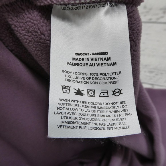 Nike Therma-Fit Fleece Sweatshirt Womens XS Purple Pullover Kangaroo Pocket - Picture 7 of 8